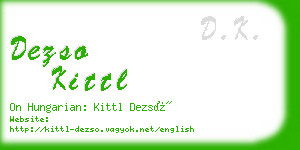 dezso kittl business card